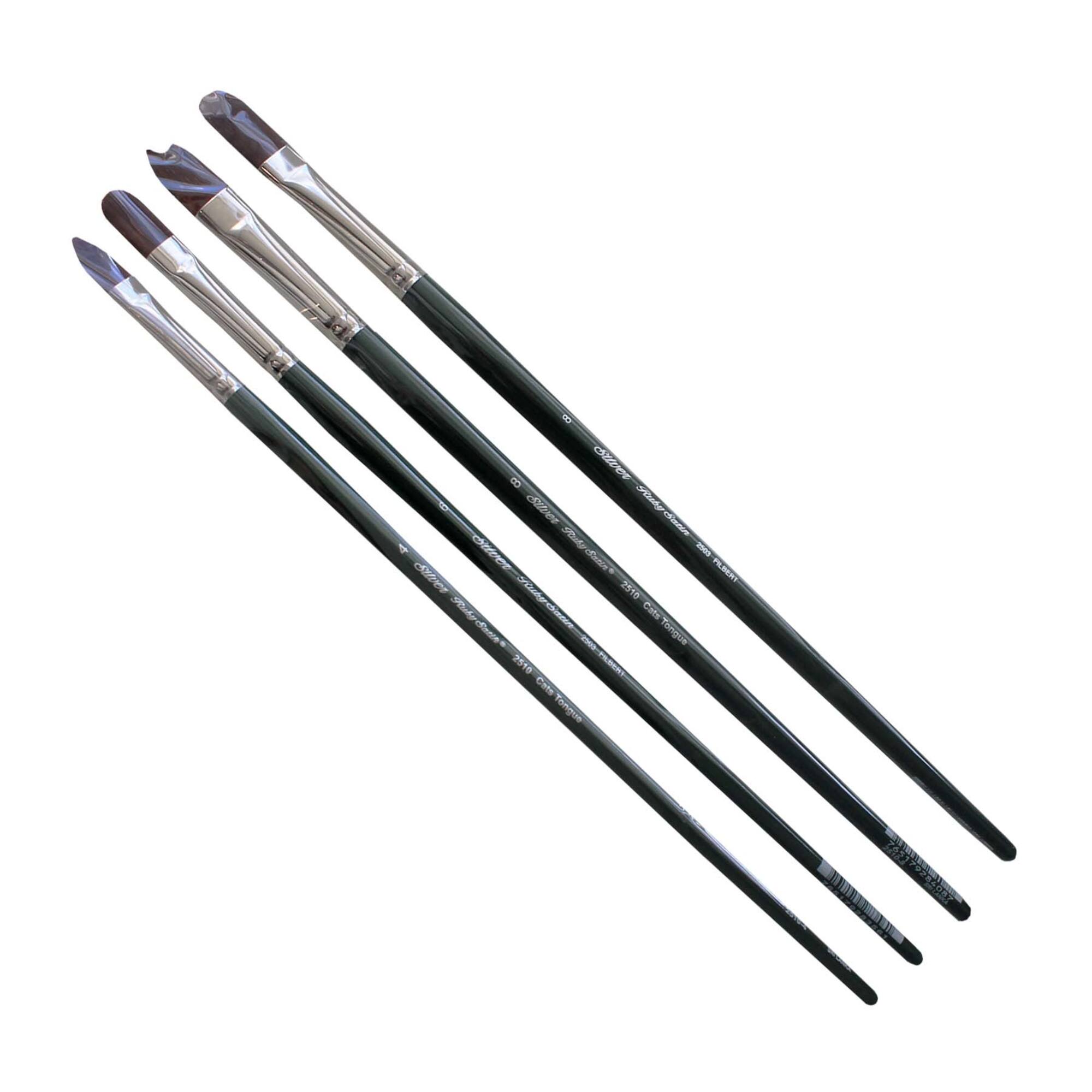 Silver Brush Limited Ruby Satin® 4 Piece Brush Set